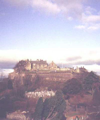 The view of Stirling Castle from The Church of The Holy Rude