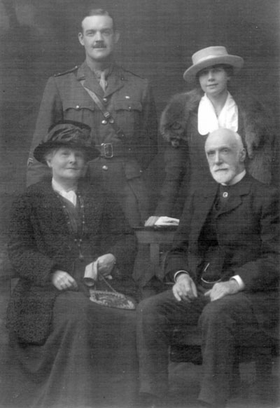 Ernest & Dora Kinross standing with Cecilia & James Kinross seated, cir 1917