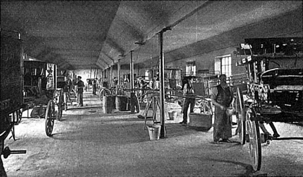 The Port Street Works Paintshop in 1908