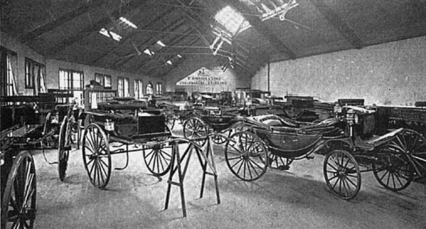 The back of the Port Street Showroom in 1908